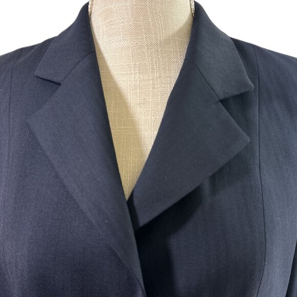 RJ Classics Ladies Herringbone Jacket Navy Blue Sz 8R Riding Equestrian - Picture 3 of 15